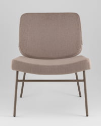 Кресло Эбигейл велюр бежевый, каркас бежево-серый