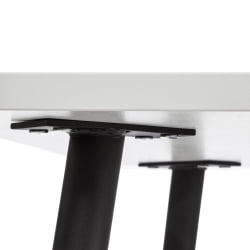 Обеденный стол ПЛУТО ЛДСП/металл, 120кс80кс77 см, Белый/Черный / PLUTO 120x80x77