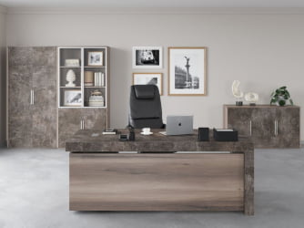 Стол письменный Б-ТОНЕ БТН36110042 Вяз Бетон темный / B-TONE BTN36110042