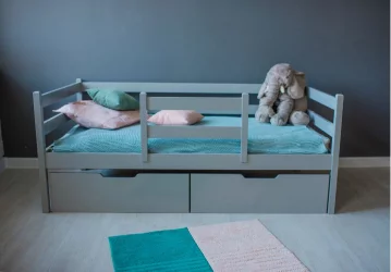 Кровать детская РооРоом ВК-1с Серая / RooRoom VK-1с