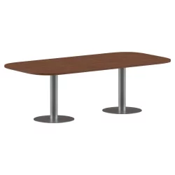 Конференц-стол на 6-8 человек ИМАГО ПРГ-8 Орех Французский-алюминий / IMAGO