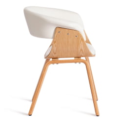 Стул ВИМТА (мод.8021) дерево / экокожа, 69х56х77 см, натуральный/белый / VIMTA (mod.8021)