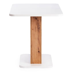 Раздвижной стол ГЕНТ ЛДСП, 110-145кс68,6кс75,5 см, Дуб вотан/Белый / GENT 110-145x68,6x75,5