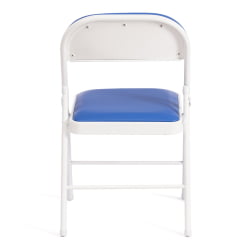 Стул складной ФОЛДЕР (мод. 3022Г) каркас: металл, сиденье/спинка: экокожа, 46.5 х 47.5 х 79 см, блуе (синий) / вхите (белый) / FOLDER (mod. 3022G) blue white