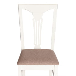 Стул Гермес/ Хермес дерево гевея, 43х49х94см, Иворй вхите, ткань серая (ТМ-164) / Hermes Ivory white, (TM-164)