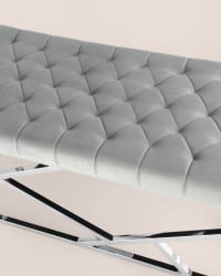 Банкетка АРТ ДЕКО велюр Серый