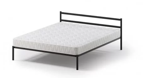 Полутороспальная кровать Метта 1200кс2000 Черная / 1200x2000