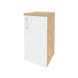 Шкаф низкий узкий правый ОНИКС О.СУ-3.1(Р) Тиквуд Светлый/Белый / ONIX O.SU-3.1(R)