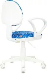 Кресло детское Бюрократ КД-3/ВХ/АРМ/СЕА / KD-3/WH/ARM/SEA