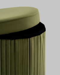 Пуф складной с ящиком Сторе Роунд травяной / Store Round