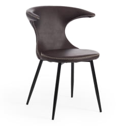 Стул ФЛАИР (мод. 9020) экокожа/металл, 60 х 56 х 78 см , коричневый 1/черный / FLAIR (mod.