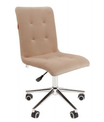 Кресло для оператора CХАИРМАН 030 чроме ткань Т-6 Бежевый / CHAIRMAN chrome T-6