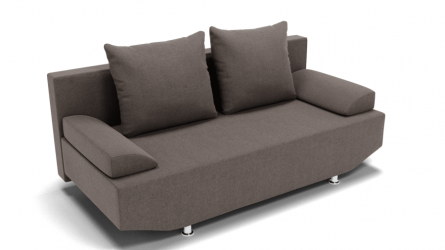 Диван Сити (ЗР) Цвет фасада: Серо коричневый; Тип: Прямой; Материал фасада: Металл/Велюр