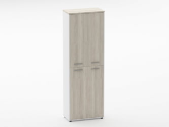 Шкаф 5 широкий закрытый Дека 10.23.161 Дуб Сантана светлый/Белый / Deka