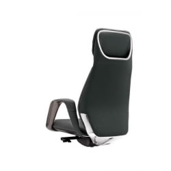 Эргономичное кресло руководителя Еурека ОC07 СЕРЕНЕ (Наппа кожа), черное / Eureka OC07 SERENE (Nappa