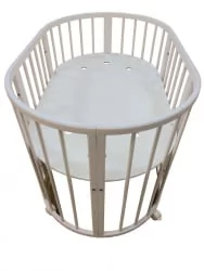 Люлька для новорожденных Меррй Хаппй Мини матовая Белая (3 в 1) / Merry Happy Mini