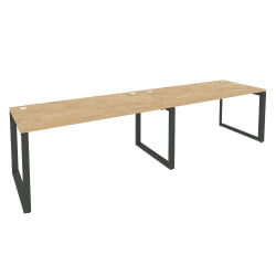 Рабочая станция на О-образном м/к ОНИКС О.МО-РС-2.4.8 Тиквуд Светлый/Антрацит / ONIX O.MO-RS-2.4.8