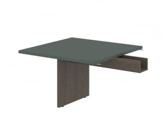 Стол для заседаний приставной ВЕЛИОН ВФCТ 1212.1 Нефрит Дуб Сильвер / VELION VFCT