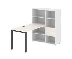 Рабочая станция ЕДИС ЕУРСТ 1113 Ясень Траун Мокко Белый / EDIS EURST