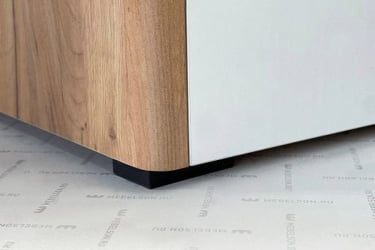 Шкаф двухдверный Адам МСА-03 дуб крафт золотой/белое дерево / MSA-03