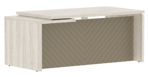 Стол руководителя правый Торр ЛУКС ТЛCТ 189 Р Сосна Эдмонд Капучино / Torr LUX TLCT R