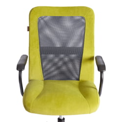 Кресло СТАФФ флок/ткань, олива/серый, 23/В-12 / STAFF 23/W-12