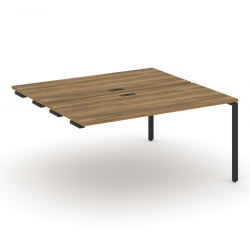 Двойной стол-приставка к опорным тумбам/шкафам CОНCЕПТ CН.ДСПР-004 Сандал Янтарный Черный / CONCEPT CN.DSPR-004