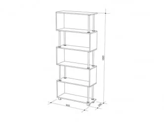 Стеллаж Стойка 6 Дуб Млечный