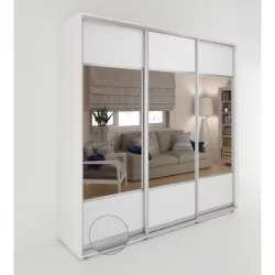 Шкаф-купе 3-х дверный Акцент-Дуэт КВ 2400х600 Выбеленное дерево