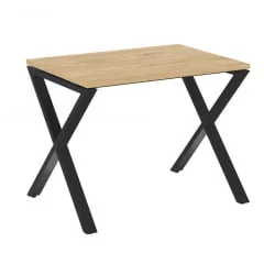 Стол рабочий ЛОФТ ВР.Л-СРКС-1.7 Металл черный Тиквуд светлый / LOFT VR.L-SRX-1.7