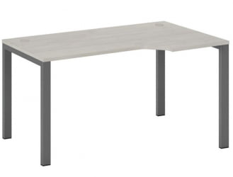 Стол эргономичный правый на металлоопорах Нев Лине НЛН36322724 Дуб шамони светлый / New Line NLN36322724