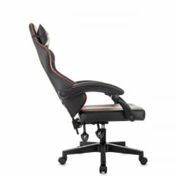 Геймерское кресло БРАБИКС Шоотер ГМ-123, 2 подушки, экокожа, черное/красное / BRABIX Shooter GM-123,