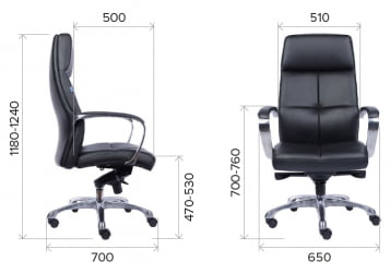 Кресло для руководителя Еверпроф Мадрид Кожа Черный / Everprof Madrid