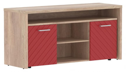 Тумба с фригобаром Торр ЛУКС ТЛТФ-3Д Дуб Каньон Красный / Torr LUX TLTF-3D