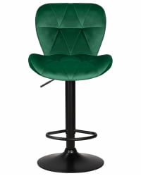 Стул барный ДОБРИН БАРНИ БЛАCК (зеленый велюр (МДЖ9-88)) / DOBRIN BARNY BLACK (MJ9-88))