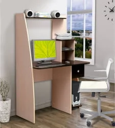 Компьютерный стол с ящиками компьютерный №10 Ясень Шимо светлый/Венге