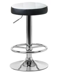 Табурет барный ДОБРИН БРУНО Бело-черный / DOBRIN BRUNO