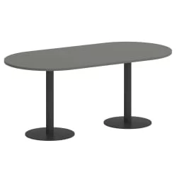 Стол овальный ХОМЕ ОФФИCЕ ВР.СП-5-180.1 Металлик/Антрацит металл / HOME OFFICE VR.SP-5-180.1