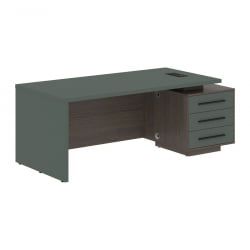 Стол руководителя правый ВЕЛИОН ВCТ 2090 Р Нефрит Дуб Сильвер / VELION VCT R