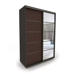 Шкаф с зеркалом Акцент-Квадро КВ 1000х600 Венге/Бронза