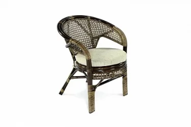 Кресло Пеланги, подушка на молнии Пеланги 02/15-3 темно коричневый / Pelangi