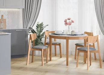 Стул с мягким сиденьем Вега Беиге кашемир Орех / Beige