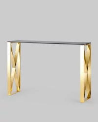 Консоль КРОСС 115кс30 Золото (стекло смоке) / 115x30 smoke)