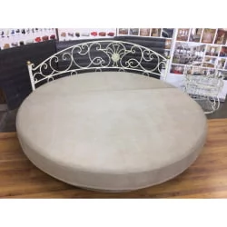 Кровать Мадена с кованым изголовьем + тумбочка кованая (цвет ковки №7)