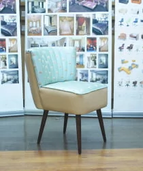 Кресло Бьерн цвет бирюза/бежевый