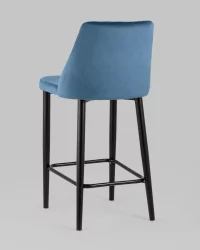 Стул полубарный Диего велюр Пыльно-синий