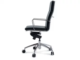 Кресло с высокой спинкой на крестовине Абсолют Д100 Черное / D100