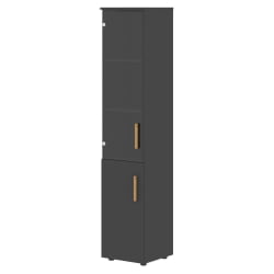 Шкаф-колонка комбинированный левый Форта ФХC 40.2 Л Черный графит / Forta FHC L