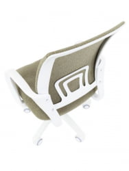 Детское кресло CХАИРМАН ТИН (КИДС) 103 белый пластик БАРНИ (БАРНИ) Оливка / CHAIRMAN (KIDS) (BARNI)