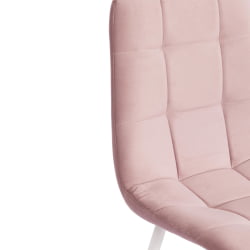 Мягкий стул CХИЛЛЙ МАКС Велюр/металл , 45 х 54 х 90 см , пыльно-розовый/белый / CHILLY MAX